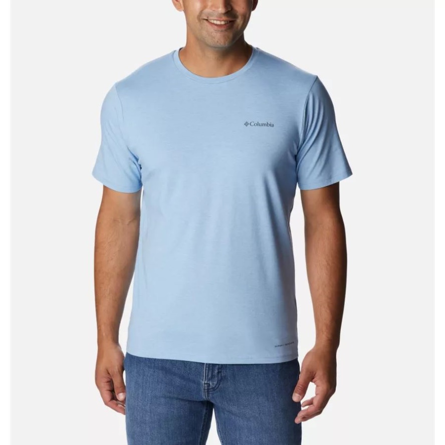 Columbia Sale Men's Sun Trek Short Sleeve T-Shirt Jet Stream Heather