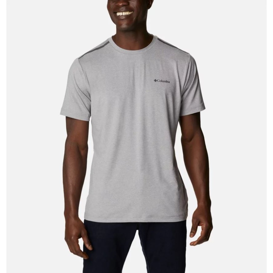 Columbia Sale Men's Tech Trail Crew Neck Shirt Cool Grey