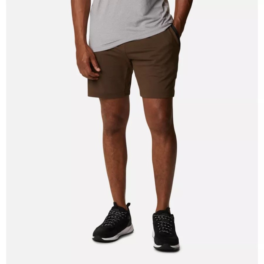 Columbia Sale Men's Tech Trail Knit Shorts Olive Green
