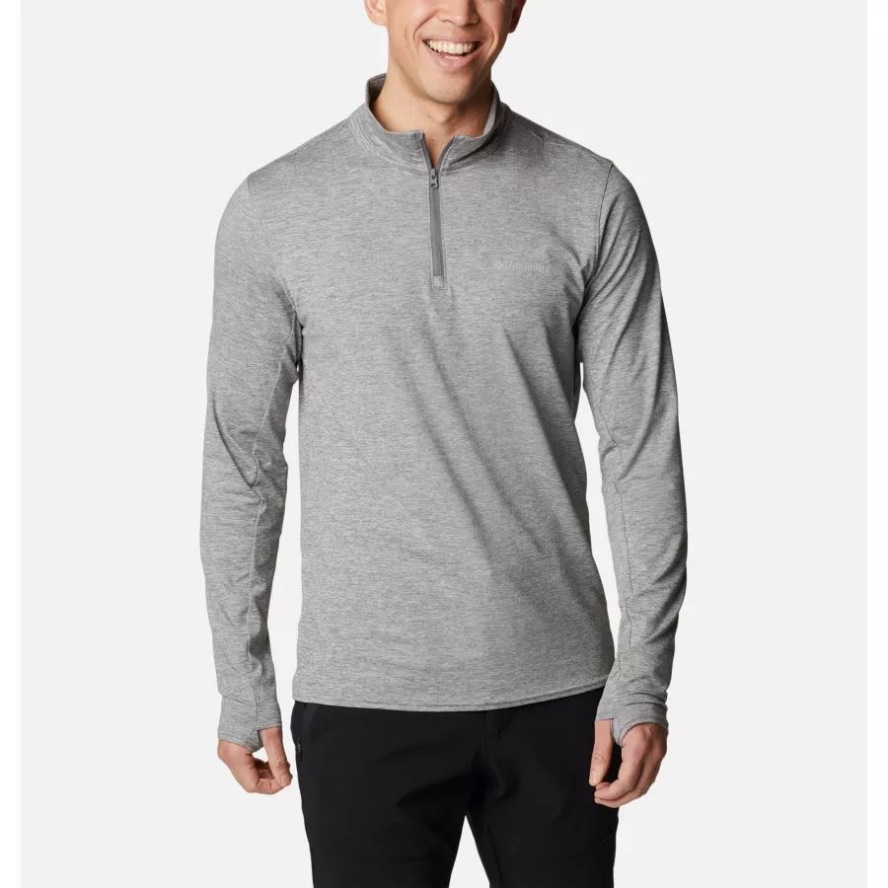 Columbia Sale Men's Tech Trail Quarter Zip Pullover Shirt City Grey Heather