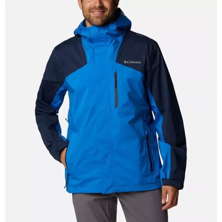Columbia Sale Men's Ten Trails Waterproof Shell Jacket Bright Indigo/Collegiate Navy