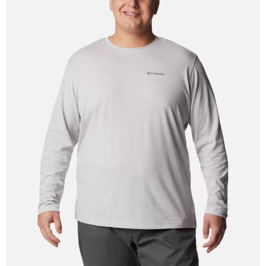 Columbia Sale Men's Thistletown Hills Long Sleeve Crew Shirt Big Columbia Sale Grey Heather