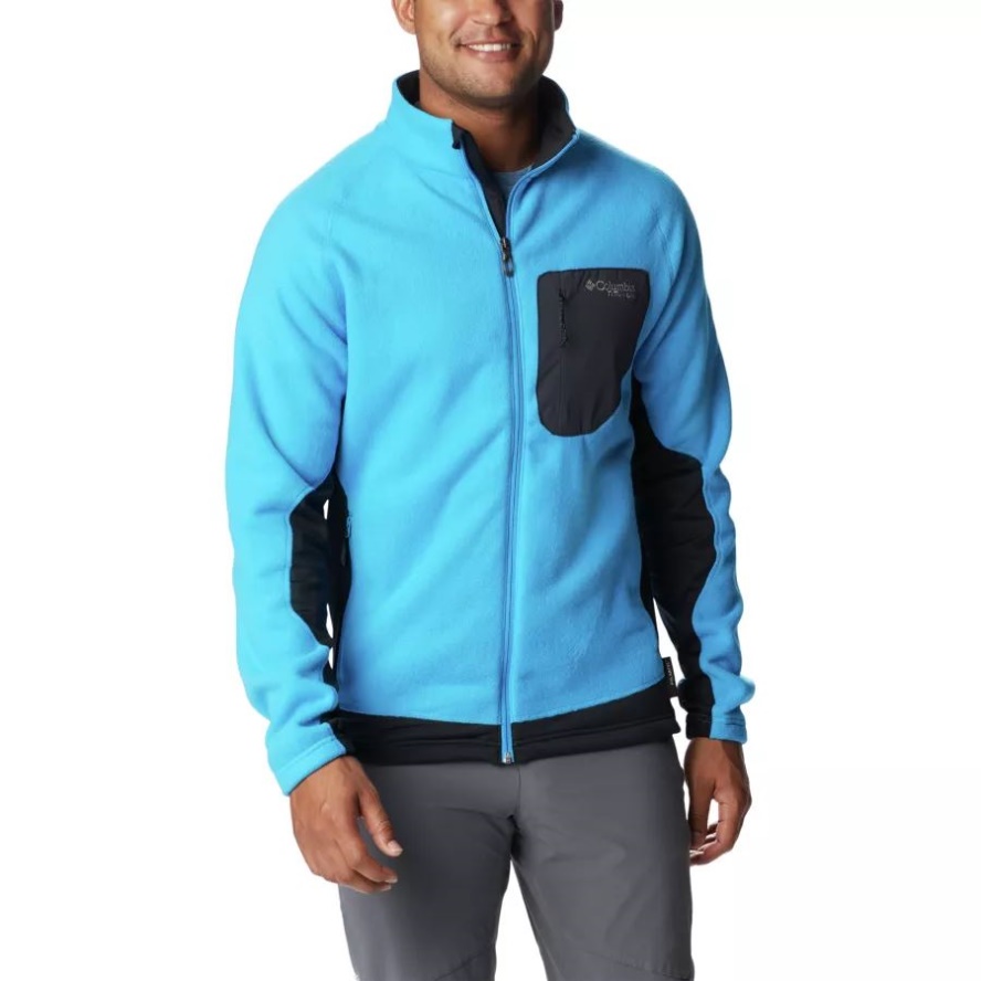 Columbia Sale Men's Titan Pass 2.0 II Fleece Jacket Compass Blue/Black