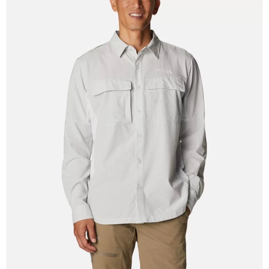 Columbia Sale Men's Titan Pass Irico Long Sleeve Shirt Nimbus Grey