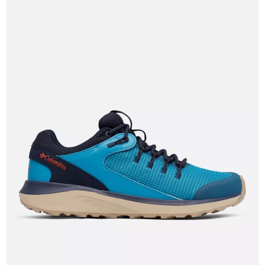 Columbia Sale Men's Trailstorm Waterproof Walking Shoe Deep Marine/Bold Orange