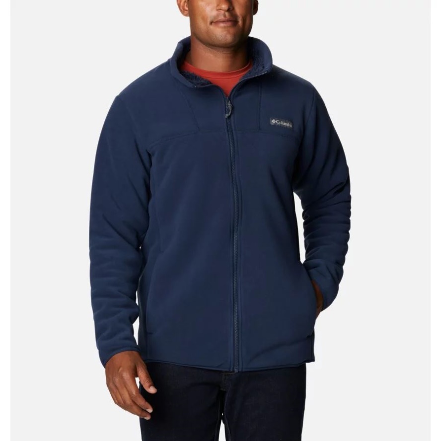 Columbia Sale Men's Winter Pass Sherpa Fleece Jacket Collegiate Navy