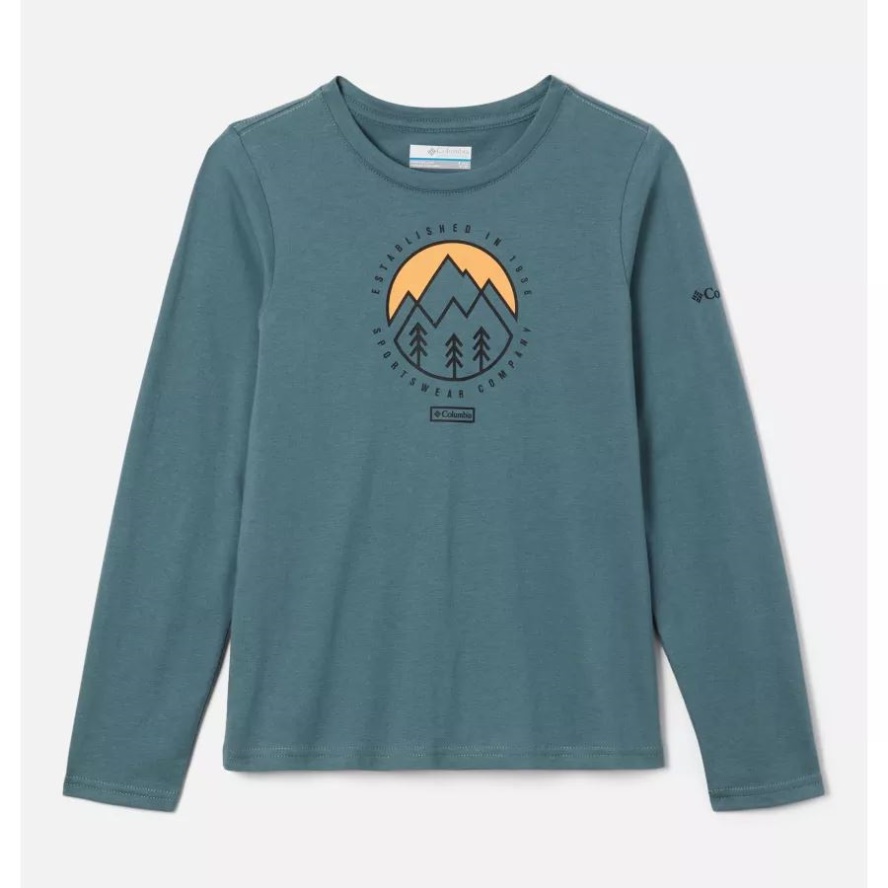 Columbia Sale Metal/Outdoor Park Boys' Dobson Pass Long Sleeve Graphic T-Shirt