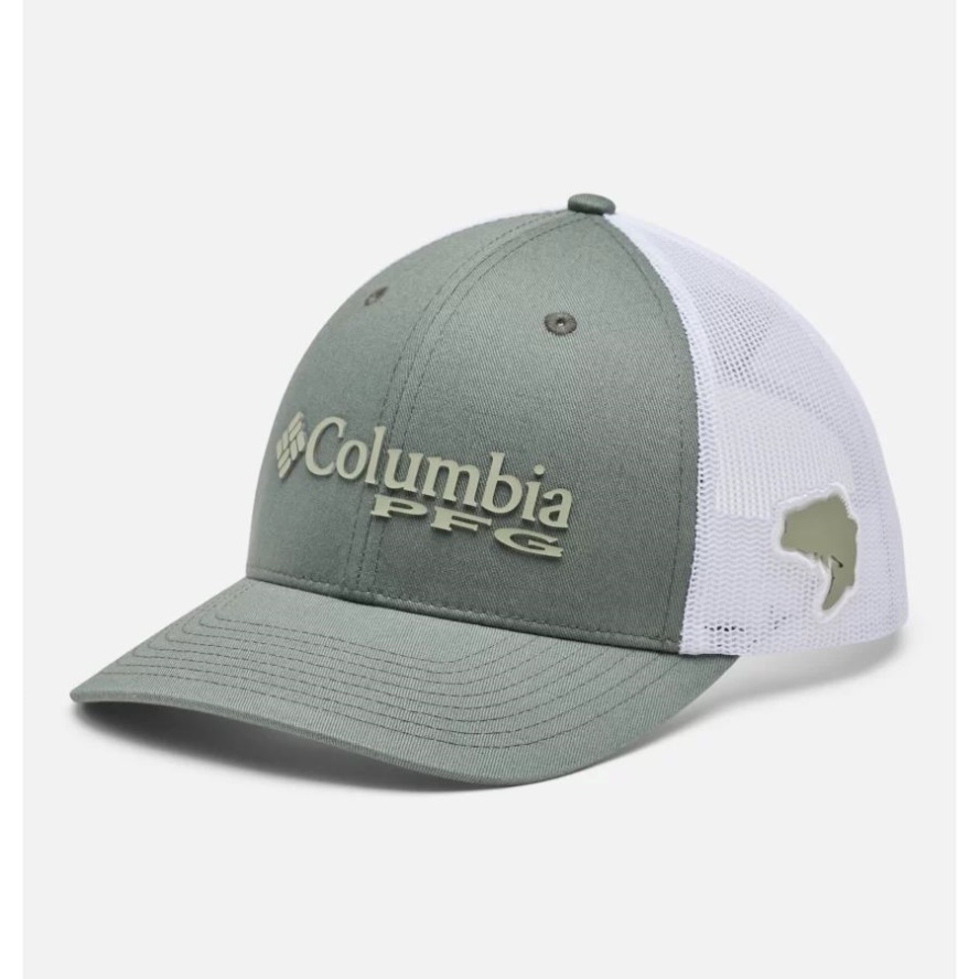 Columbia Sale Metal/Safari PFG Logo Mesh Snapback Mid Crown