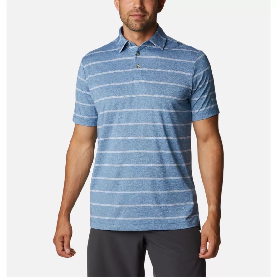 Columbia Sale Mineral Blue Men's Omni-Wick Pitch Mark Polo