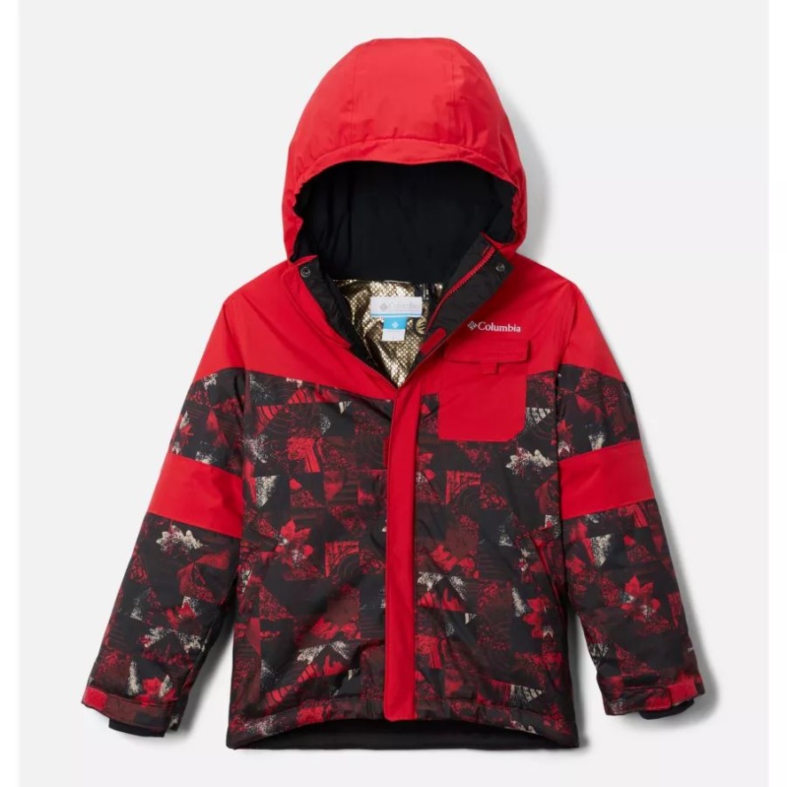 Columbia Sale Mountain Red Kaleidoscope/Mountain Red Boys' Mighty Mogul II Omni-Heat Infinity Insulated Jacket