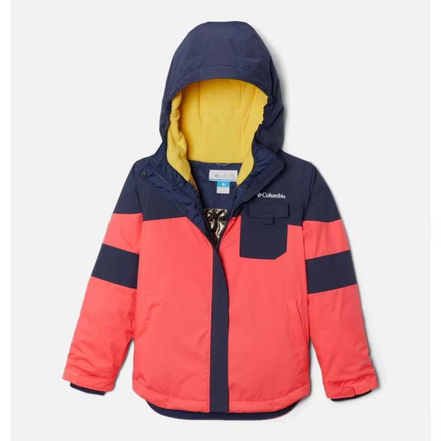 Columbia Sale Neon Sunrise/Nocturnal Girl's Mighty MogulII Waterproof Ski Jacket