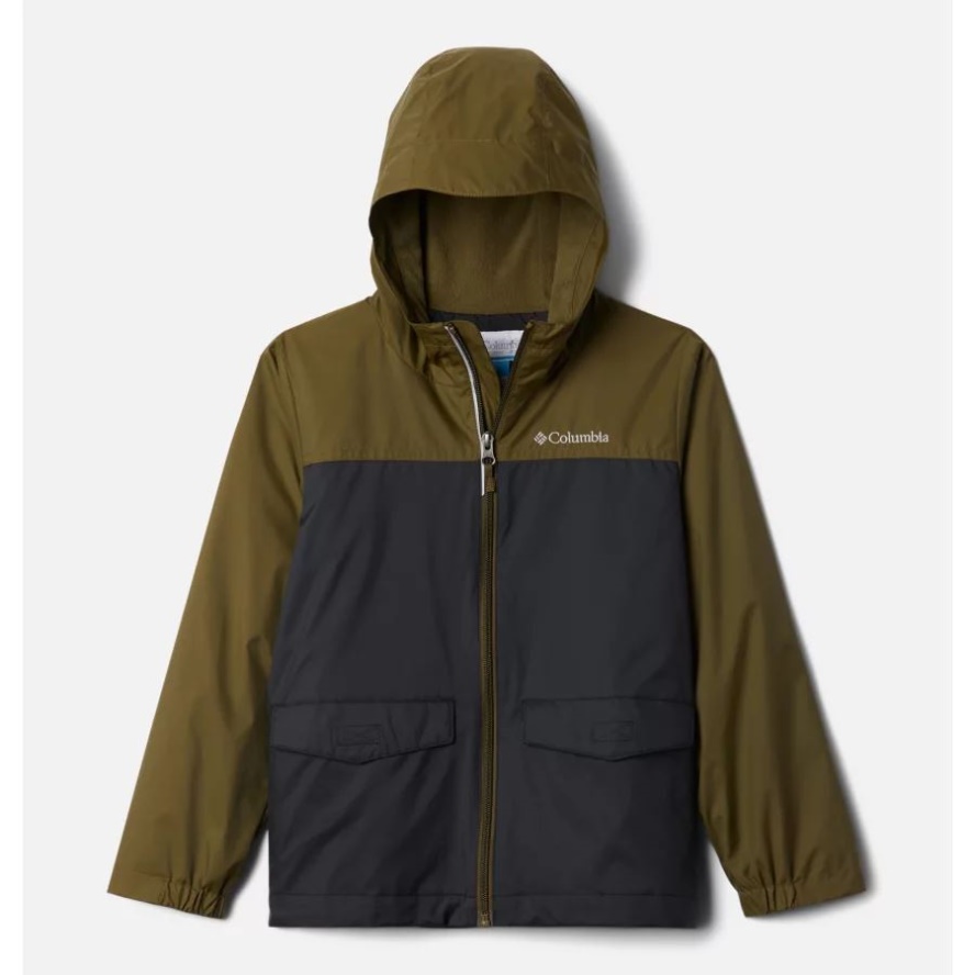 Columbia Sale New Olive/Black Boys' Rain-Zilla Jacket