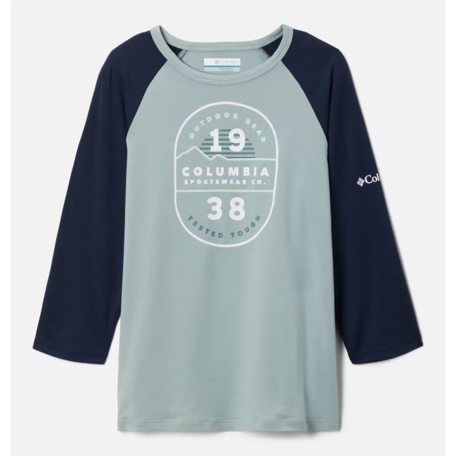 Columbia Sale Niagara/Collegiate Navy CSC Graphic Kids' Outdoor Elements3/4 Sleeve Shirt