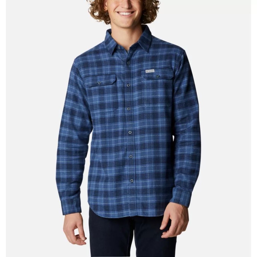 Columbia Sale Night Tide Tartan Check Men's Flare GunUtility Shirt