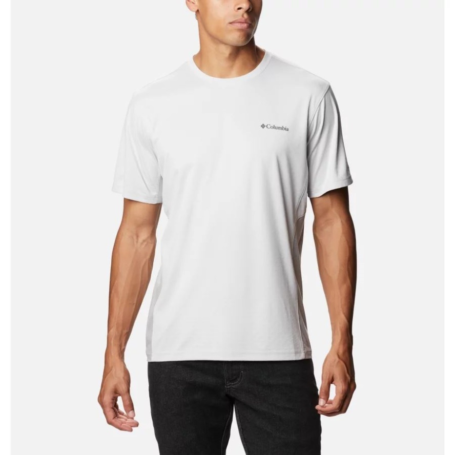 Columbia Sale Nimbus Grey/Nimbus Grey Heather Men's Zero Ice Cirro-Cool Short Sleeve Shirt