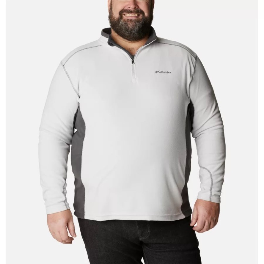Columbia Sale Nimbus Grey/Shark Men's Klamath Range II Half Zip Fleece Pullover Big