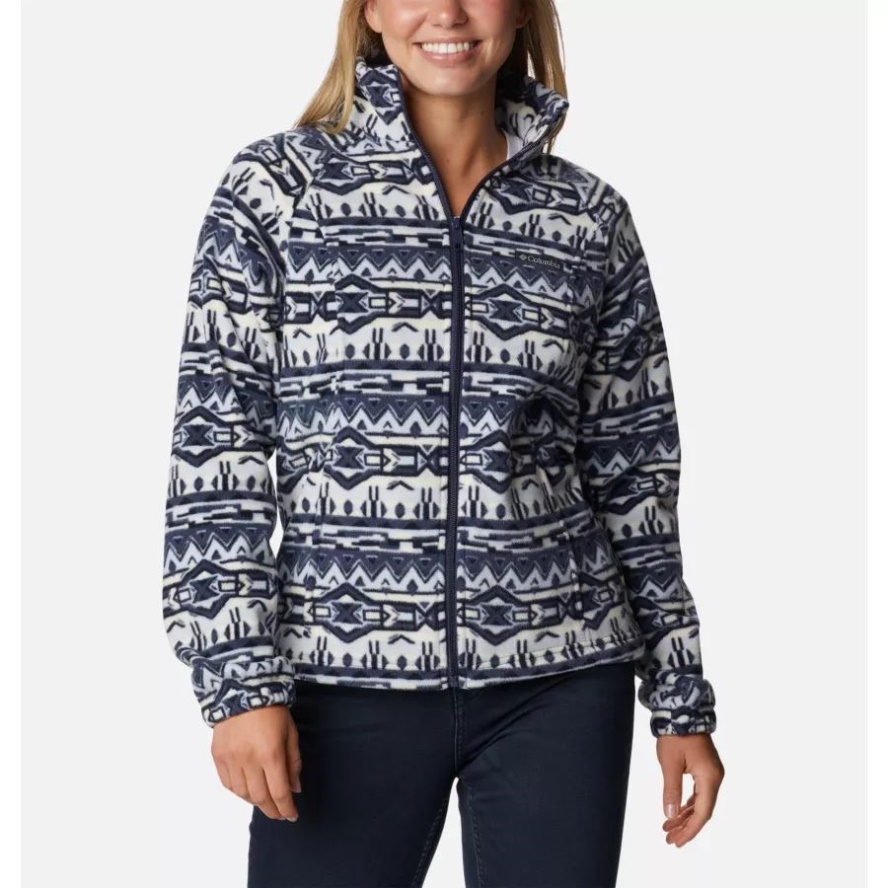 Columbia Sale Nocturnal 80s Stripe Women's Benton Springs Printed Full Zip Fleece Jacket