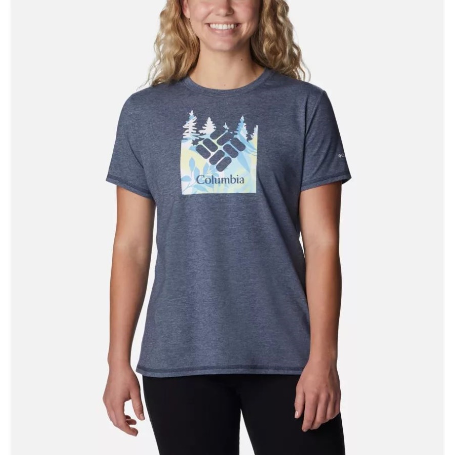 Columbia Sale Nocturnal/Arboreal Swirl Graphic Women's Sun Trek Graphic T-Shirt