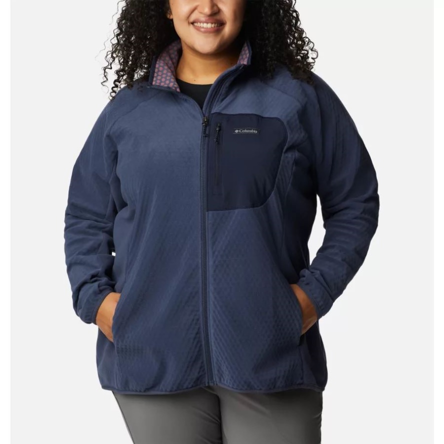 Columbia Sale Nocturnal/Dark Nocturnal Women's Outdoor Tracks Full Zip Fleece Jacket Plus Size