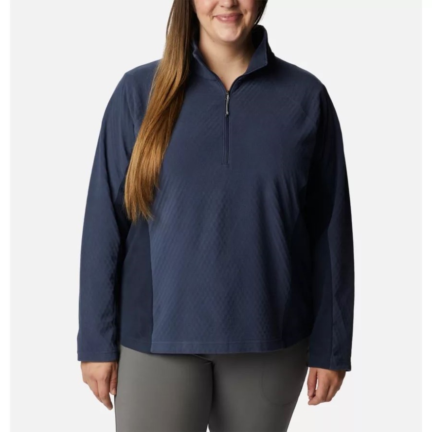 Columbia Sale Nocturnal/Dark Nocturnal Women's Overlook Pass Half Zip Plus Size