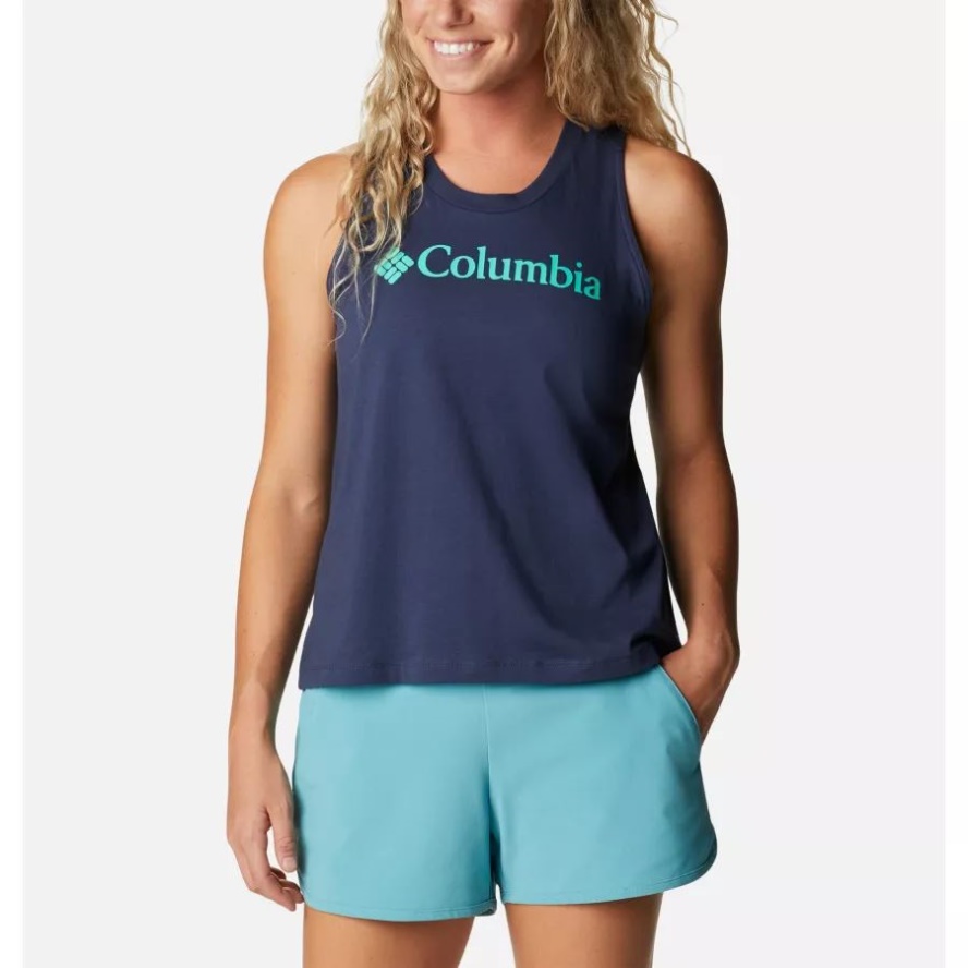 Columbia Sale Nocturnal/Electric Turquoise Branded Women's North Cascades Casual Graphic Tank Top