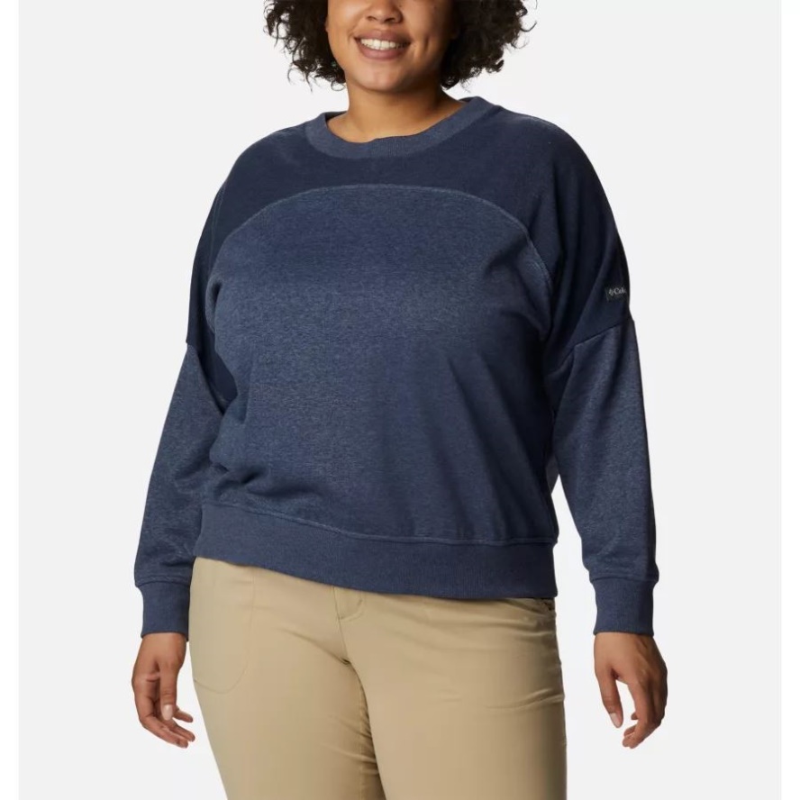 Columbia Sale Nocturnal Heather/Nocturnal Women's Columbia Sale Lodge French Terry Crew Plus Size