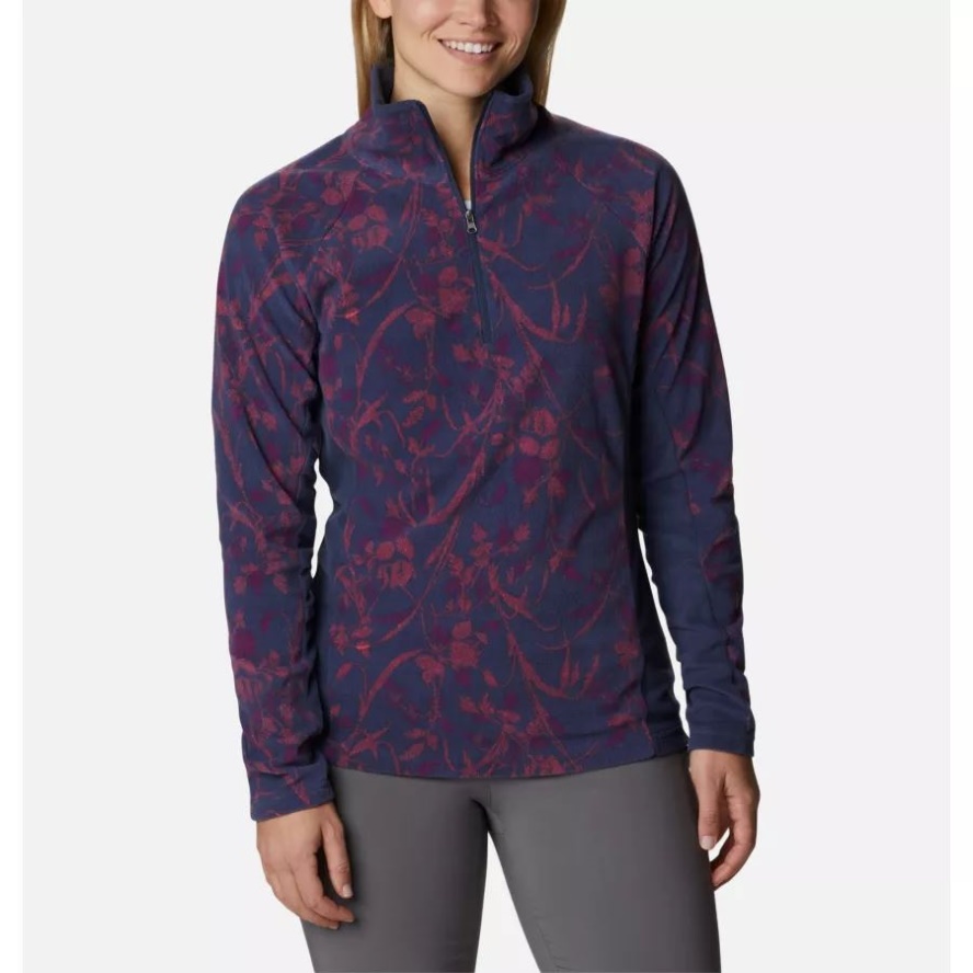 Columbia Sale Nocturnal Herringtones Print Women's Glacial IV Print Half Zip Pullover