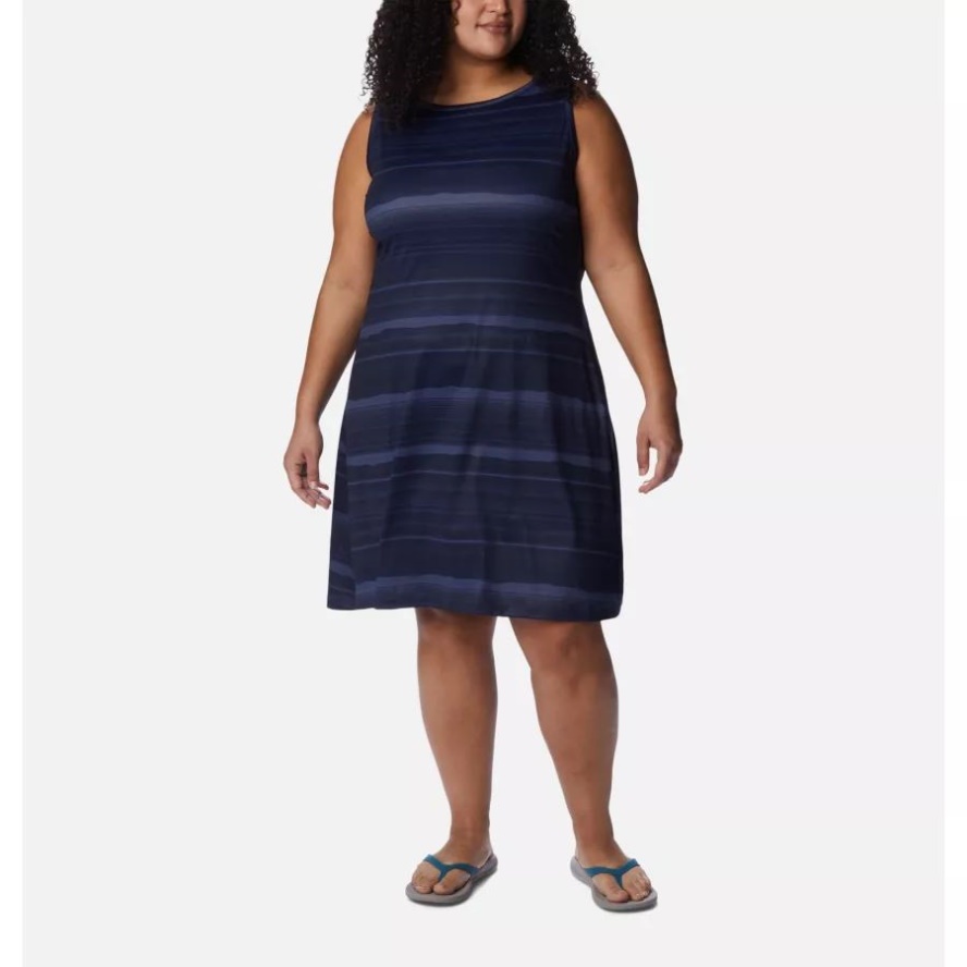 Columbia Sale Nocturnal/Horizons Stripe Women's Chill River Printed Dress Plus Size