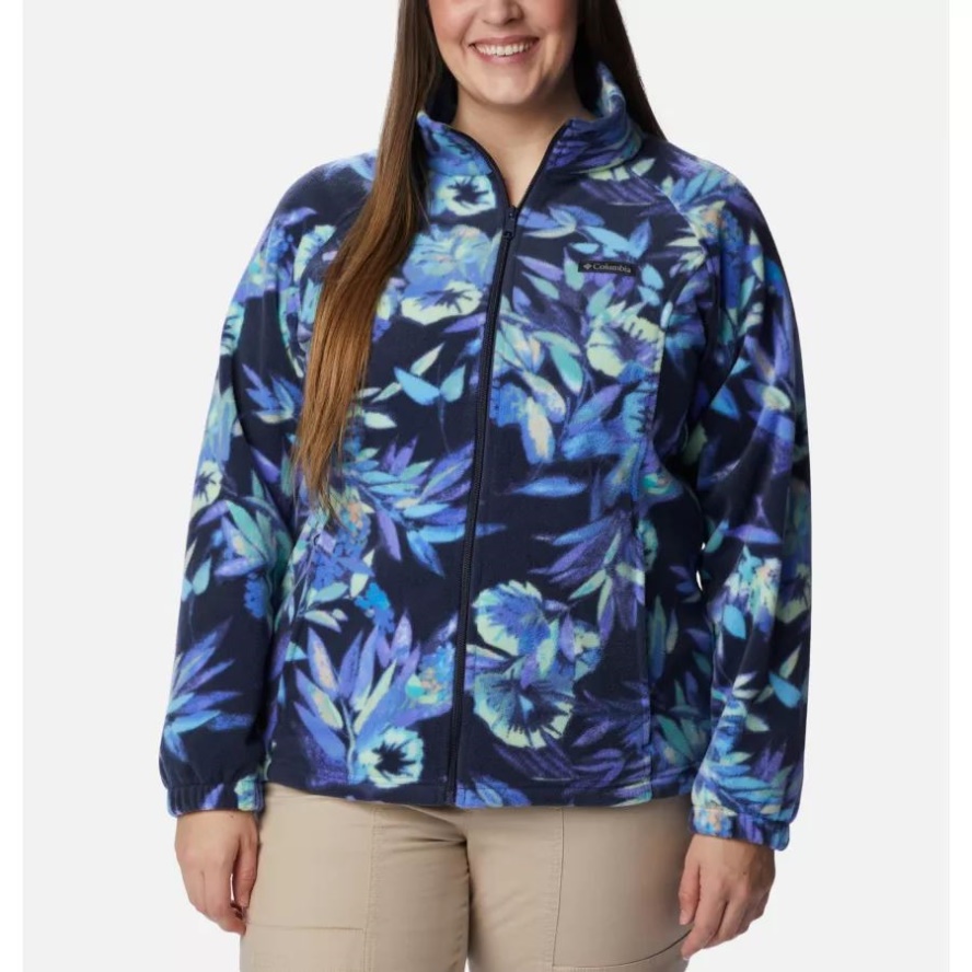 Columbia Sale Nocturnal/Wisterian Women's Benton Springs Printed Full Zip Fleece Jacket Plus Size