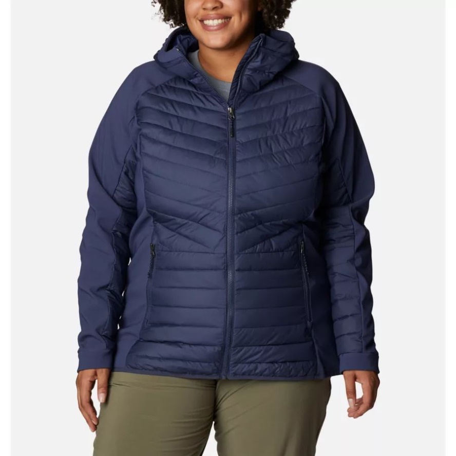 Columbia Sale Nocturnal Women's Powder Lite Hybrid Hooded Jacket Plus Size
