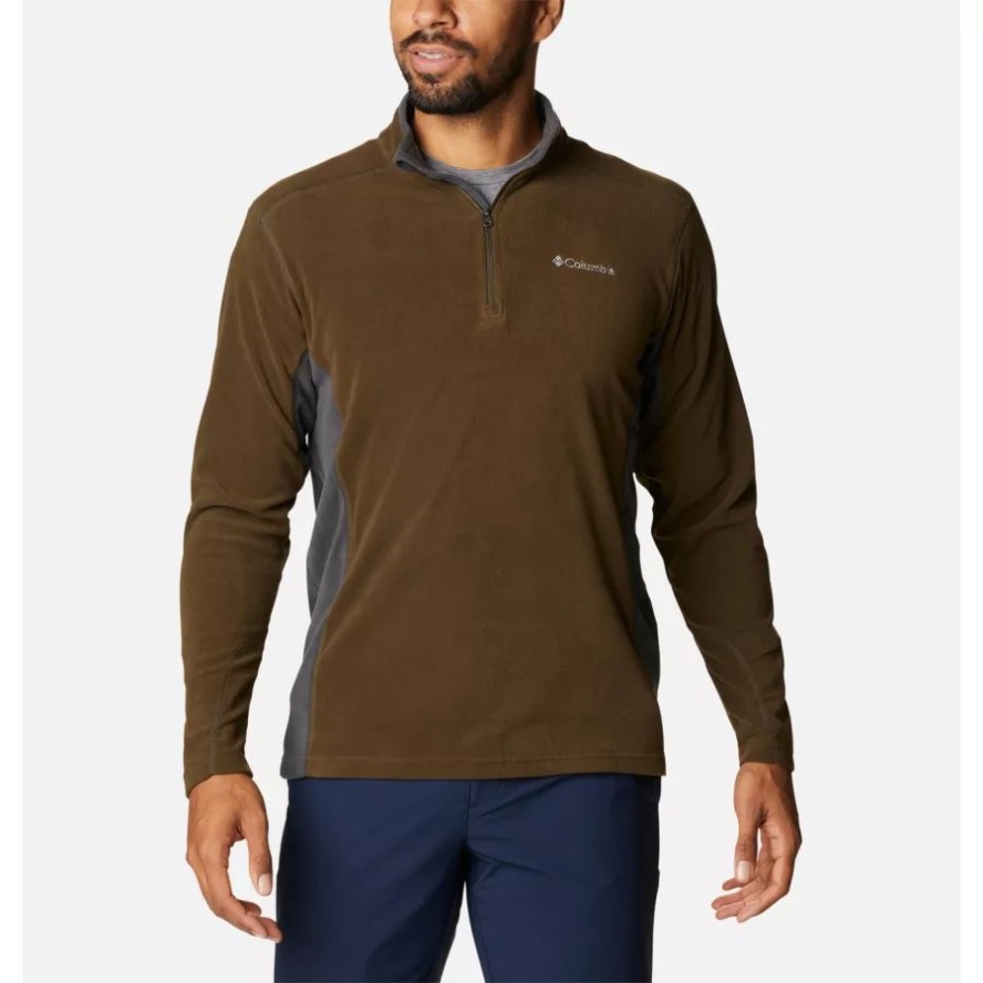 Columbia Sale Olive Green/Shark Men's Klamath Range II Half Zip