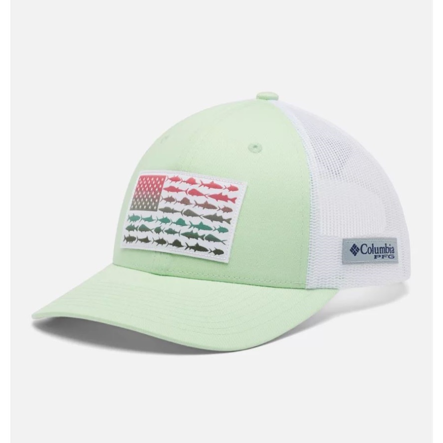 Columbia Sale PFG Fish Flag Mesh Snapback High Crown Key West/Fish Flag