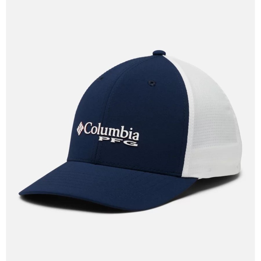 Columbia Sale PFG Logo Signature 110 High Crown Collegiate Navy/White