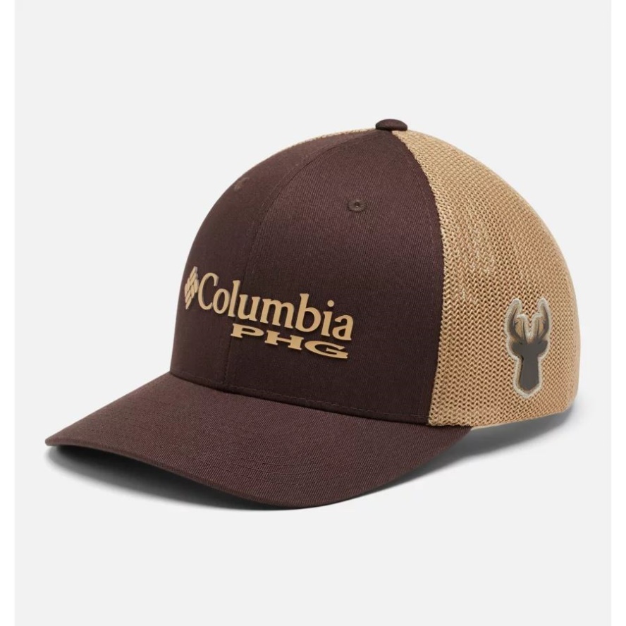 Columbia Sale PHG Logo Mesh Ball Cap High Crown Cordovan/Deer