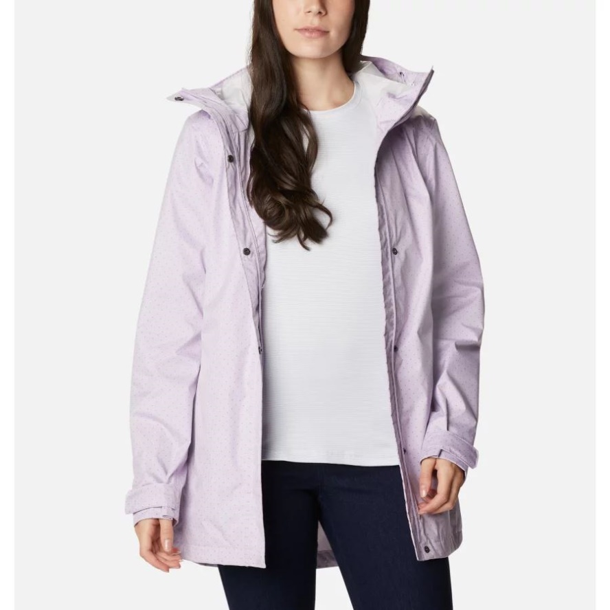 Columbia Sale Pale Lilac Spacey Dots Print Women's Splash A Little II Jacket