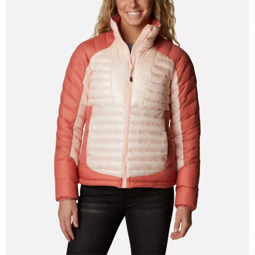 Columbia Sale Peach Blossom/Dark Coral Women's Labyrinth Loop Synthetic Down Jacket