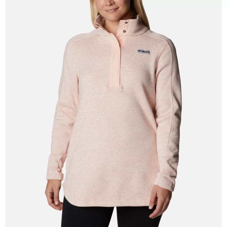 Columbia Sale Peach Blossom Heather Women's Sweater Weather Fleece Tunic