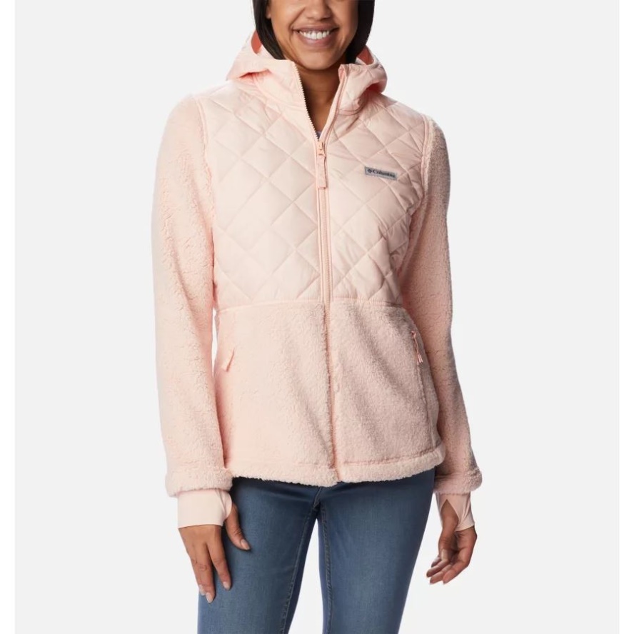 Columbia Sale Peach Blossom Women's Crested Peak Hooded Fleece Jacket