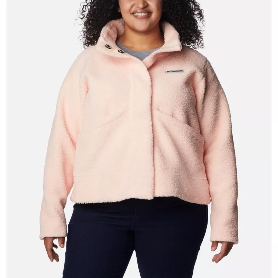 Columbia Sale Peach Blossom Women's Panorama Snap Fleece Jacket Plus Size