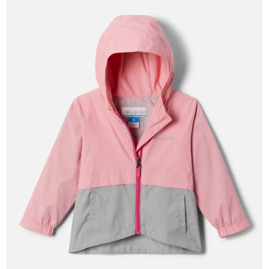 Columbia Sale Pink Orchid/Columbia Sale Grey Girls' Toddler Rain-Zilla Jacket