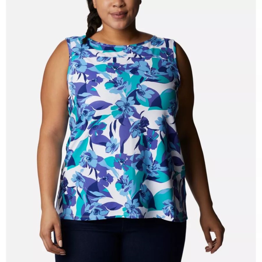 Columbia Sale Purple Lotus/Pop Flora Women's Chill River Tank Plus Size