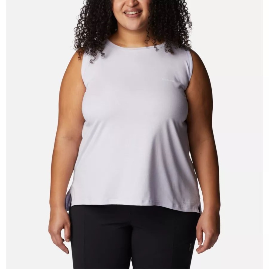 Columbia Sale Purple Tint Heather Women's Sun Trek Tank Plus Size