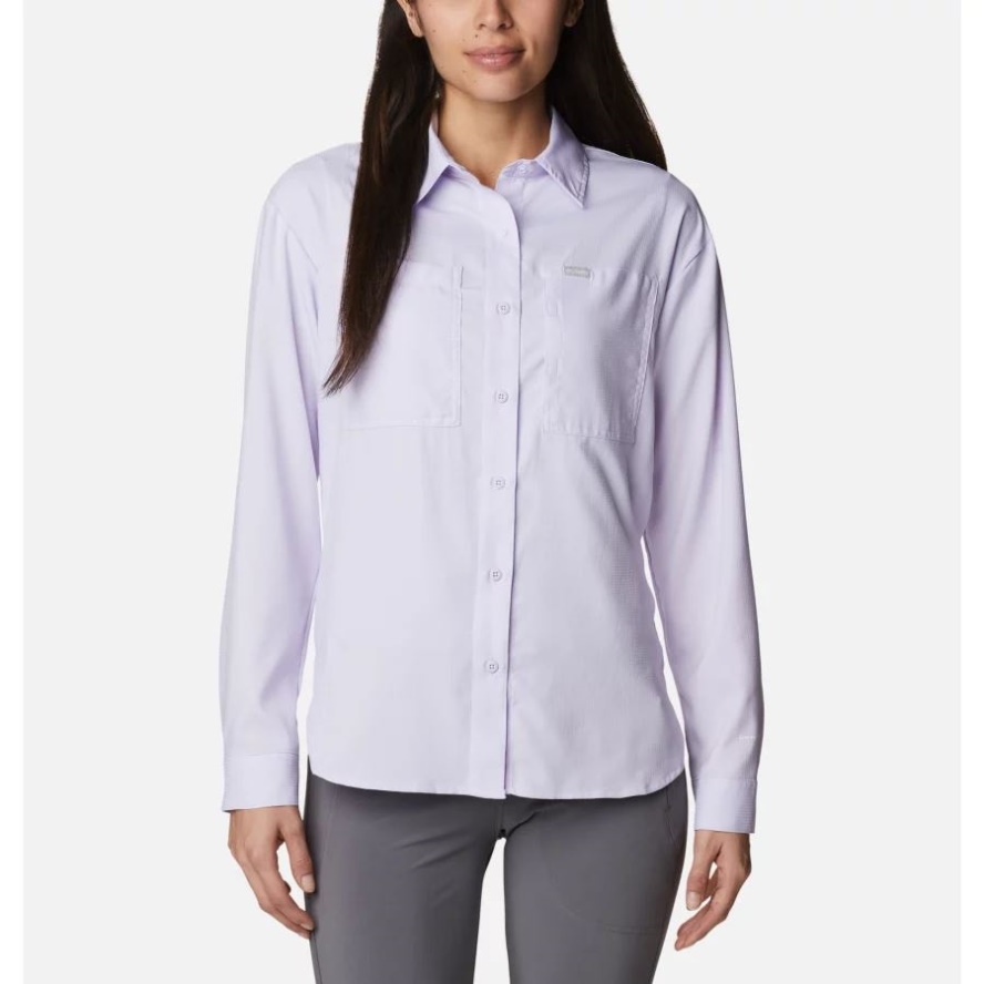Columbia Sale Purple Tint Women's Silver Ridge Utility Long Sleeve Shirt