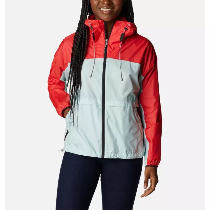 Columbia Sale Red Hibiscus/Icy Morn/Black Women's Alpine Chill Windbreaker Jacket