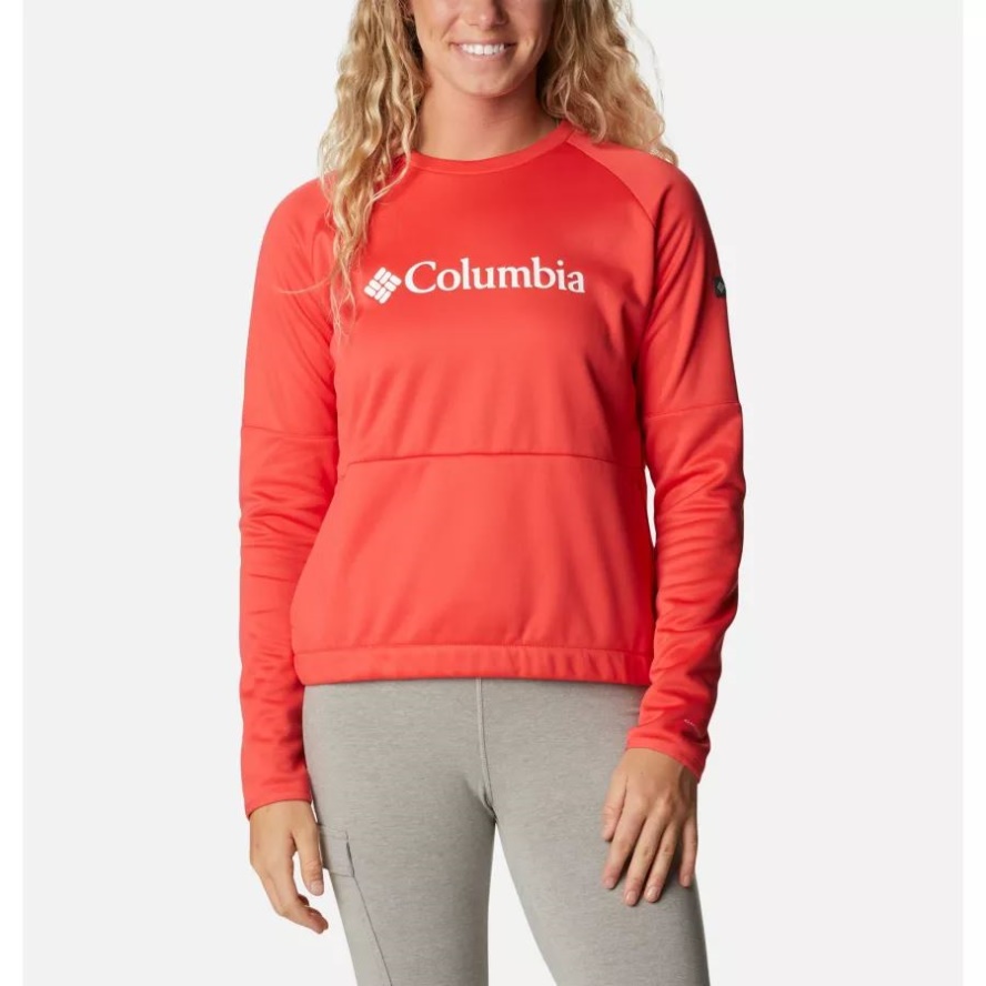 Columbia Sale Red Hibiscus Women's Windgates Crew Sweatshirt