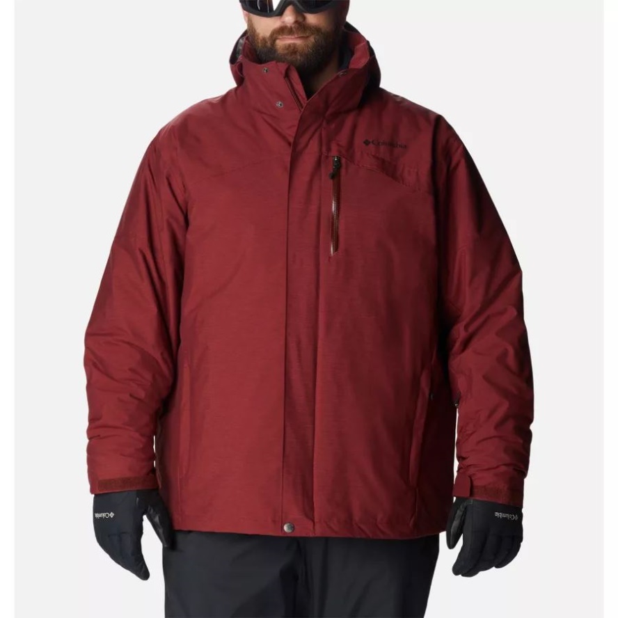 Columbia Sale Red Jasper Melange Men's Last Tracks Insulated Ski Jacket Big