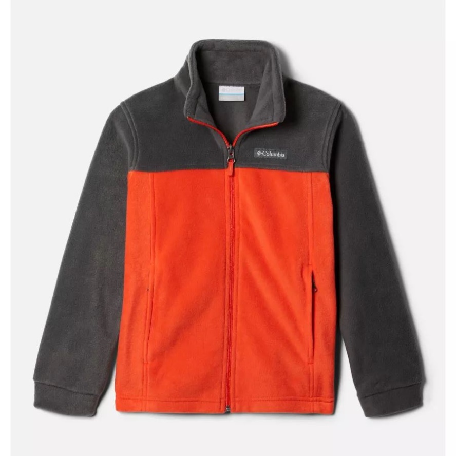 Columbia Sale Red Quartz/Shark Boys' Steens Mountain II Fleece Jacket