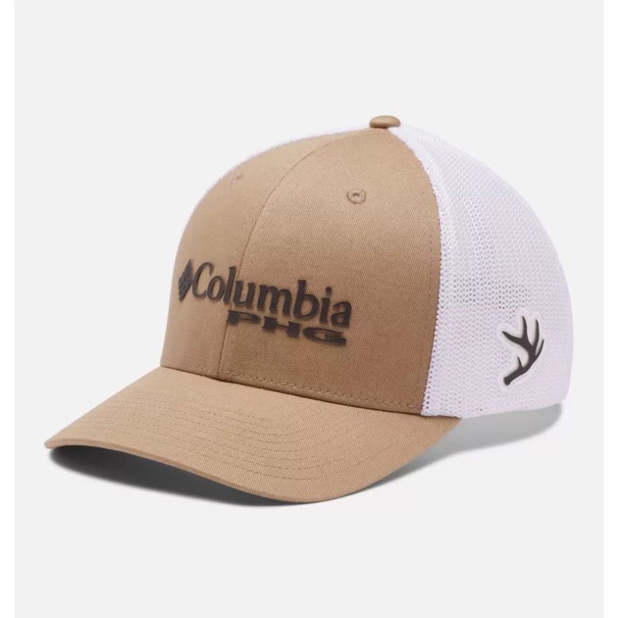 Columbia Sale Sahara/Antler PHG Logo Mesh Ball Cap High Crown