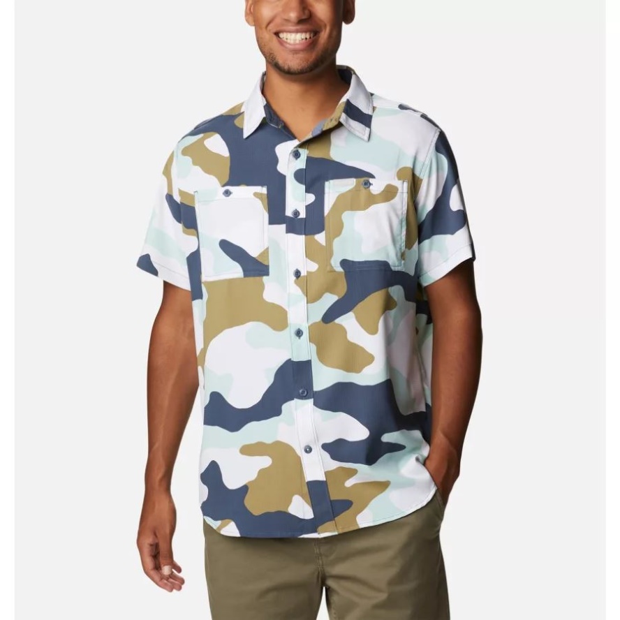 Columbia Sale Savory Mod Camo Men's Utilizer Short Sleeve Shirt
