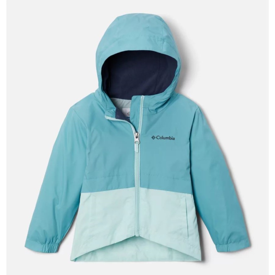 Columbia Sale Sea Wave/Icy Morn Girls' Toddler Rain-Zilla Jacket